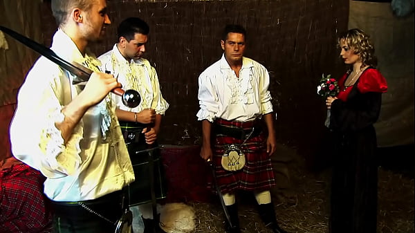 Alexis May Gets DP&rsquo;d and Fucked in Every Hole by Men in Kilts Before a Facial