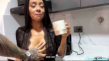 I have sex in the kitchen and creampie in my wet vagina with Brian Evansx - Mariana Sandoval