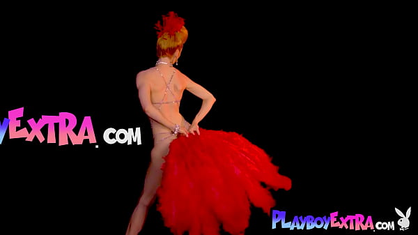 Download Video - Skinny big boobed blonde MILF Miranda shining in slutty burlesque costume
