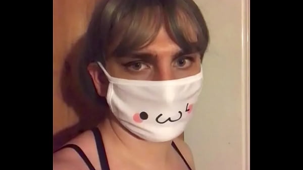 Young crossdresser blinks