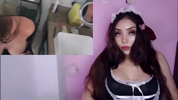 Big ass Latina gets fucked in the ass while putting on makeup