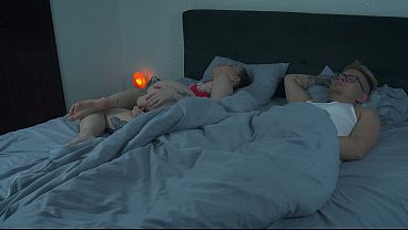 I Gave Step Mom a Vibrator Gift & Ended Up Facialing Her in Shared Hotel Bed!