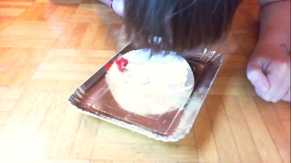 Nicoletta, a 40-Year-Old Woman, Enjoys Indulging in a Massive Slice of Cake Alone in Her Bedroom