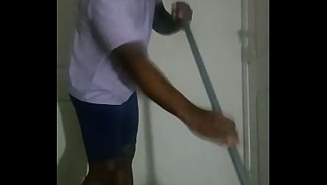 Myself doing more cheaper sounding things to celebrate April earth month such as shaving my own hair for free while at home 3