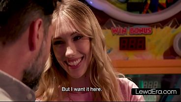 Teenage Stepdaughter Makes Move On Daddy In The Arcade