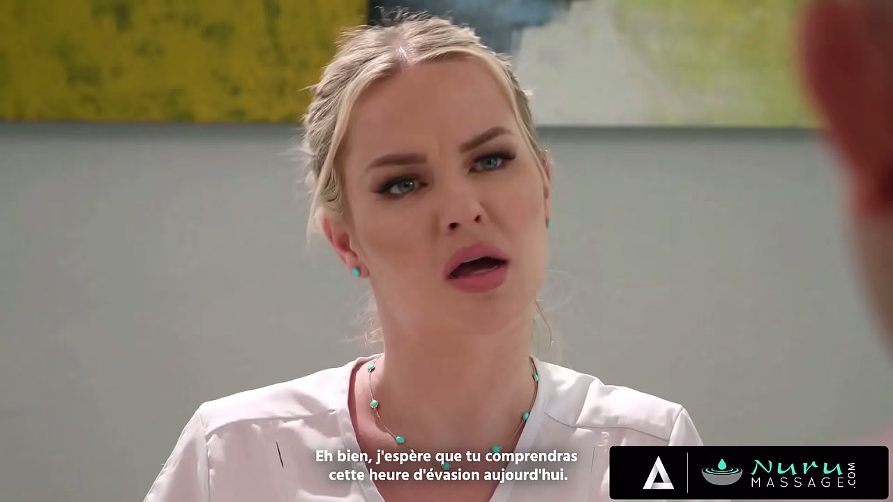 NURU MASSAGE - Sexy Babes Relieves Her Client'_s Stress With A Hot NURU FRENCH SUBTITLES