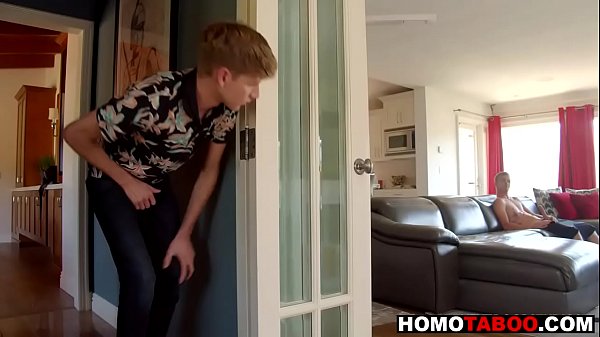 Peeping on my stepbrother's big cock