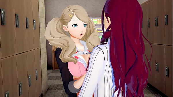 Persona - Ann Takamaki and Mitsuru Kirijo lesbian scissoring