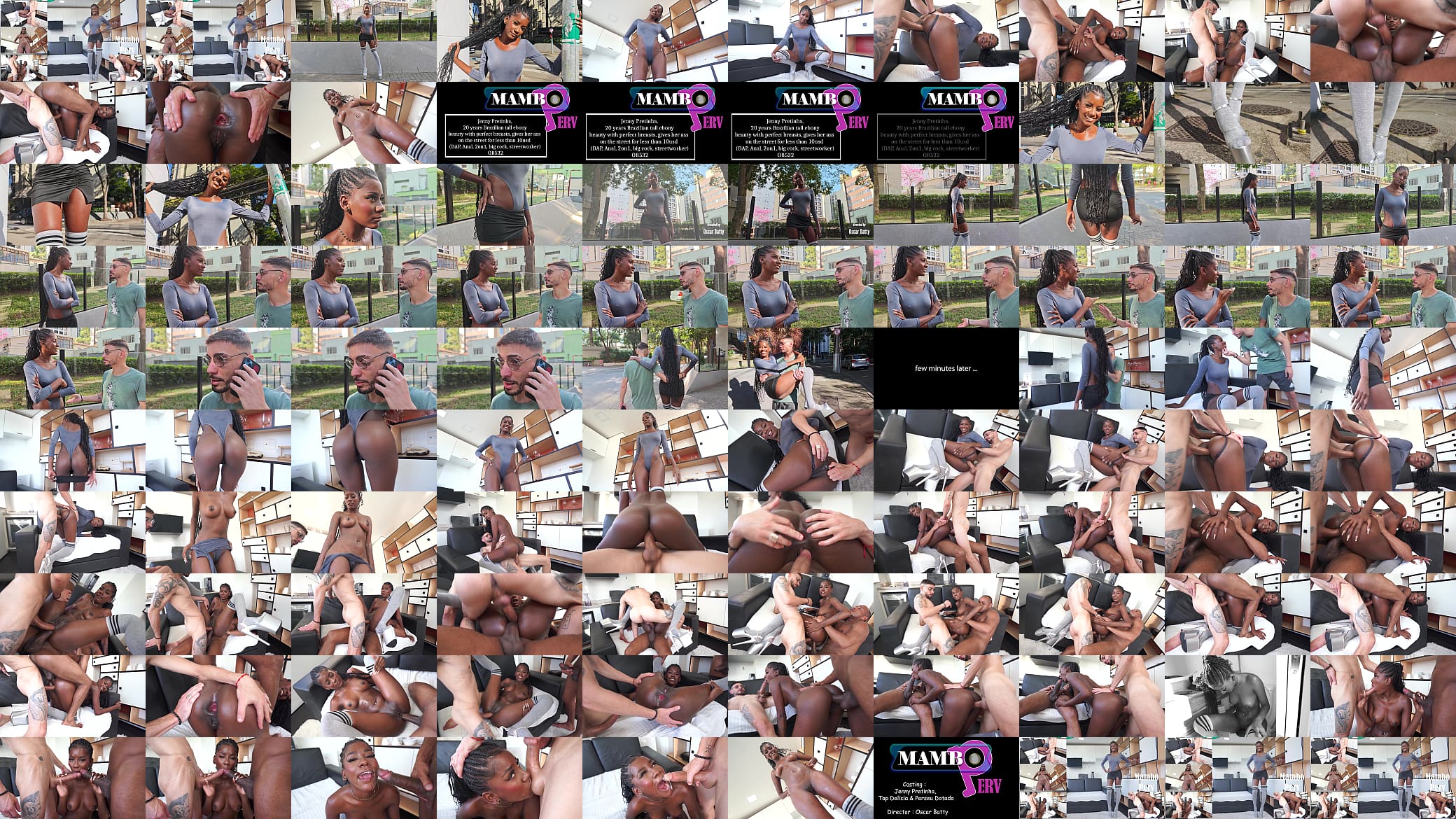 Jenny Pretinha, 20 years Brazilian tall ebony beauty with perfect breasts, gives her ass on the street for 10usd (DAP, Anal, 2on1, big cock, streetworker) OB532 预览图