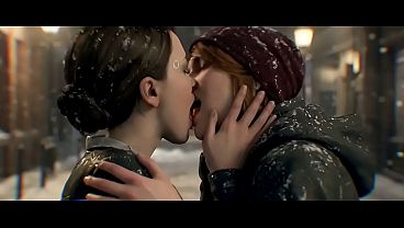 kara x north lesbian kissing detroit become human ai generated 