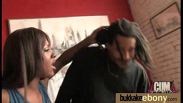 Ebony Gang bang and CUM FEEDING 5