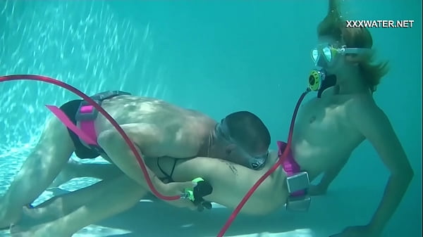 Cum everywhere in the pool from blowjobs of Cruz