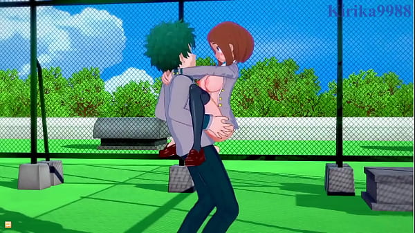 Ochako uraraka and izuku midoriya intense sex my hero academia hentai