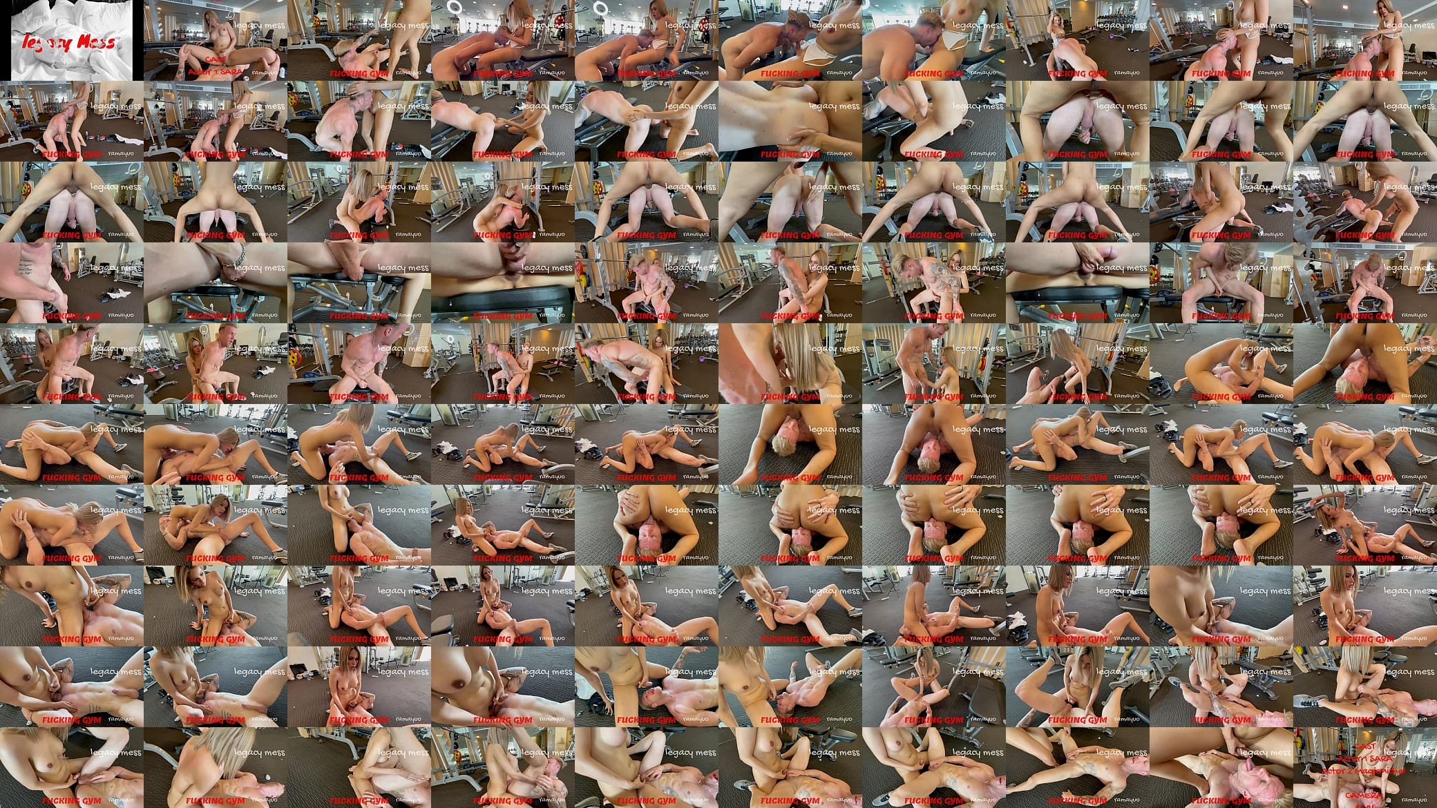 LEGACY MESS: Fucking Exercises  with Blonde Whore  Shemale Sara  , big cock  deep anal. P2 预览图