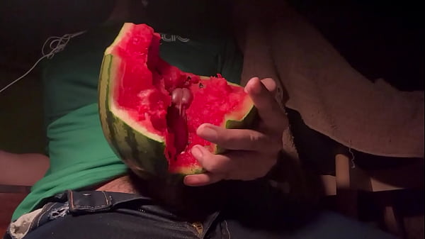 Download Video - Cumshot with watermelon&period;