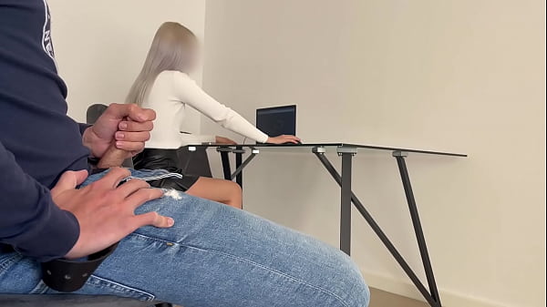 Download Video - My boss calls me and I jerk off in front of her in the office while I wait&comma; she helps me finish cumming by giving me a blowjob