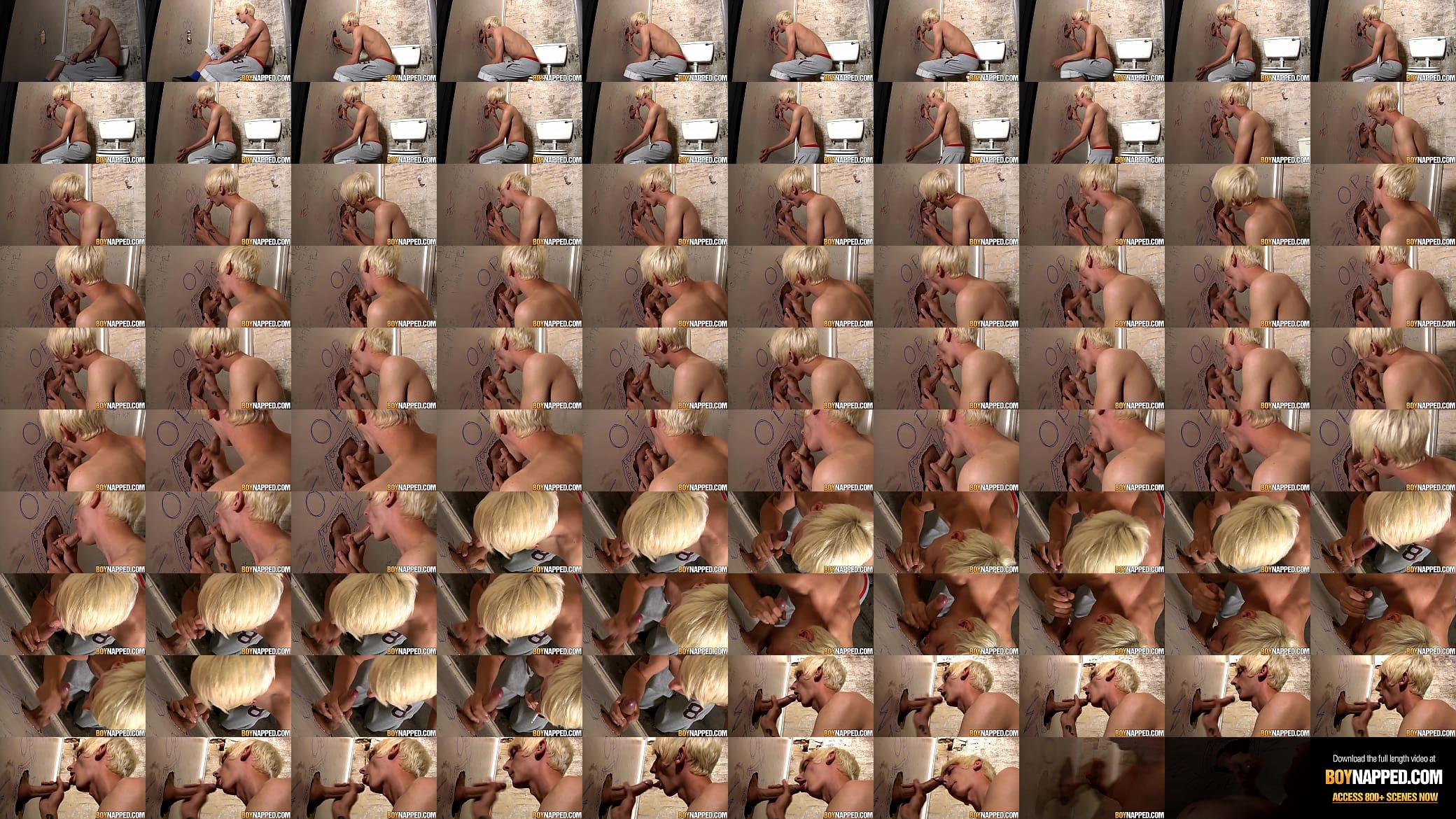 Blond young gay Max Brown gloryhole blowing enormous dick 预览图
