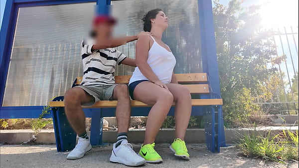 The StepMom was waiting for the Bus, But waited for a Dick in her Mouth with a Huge Portion of Sperm