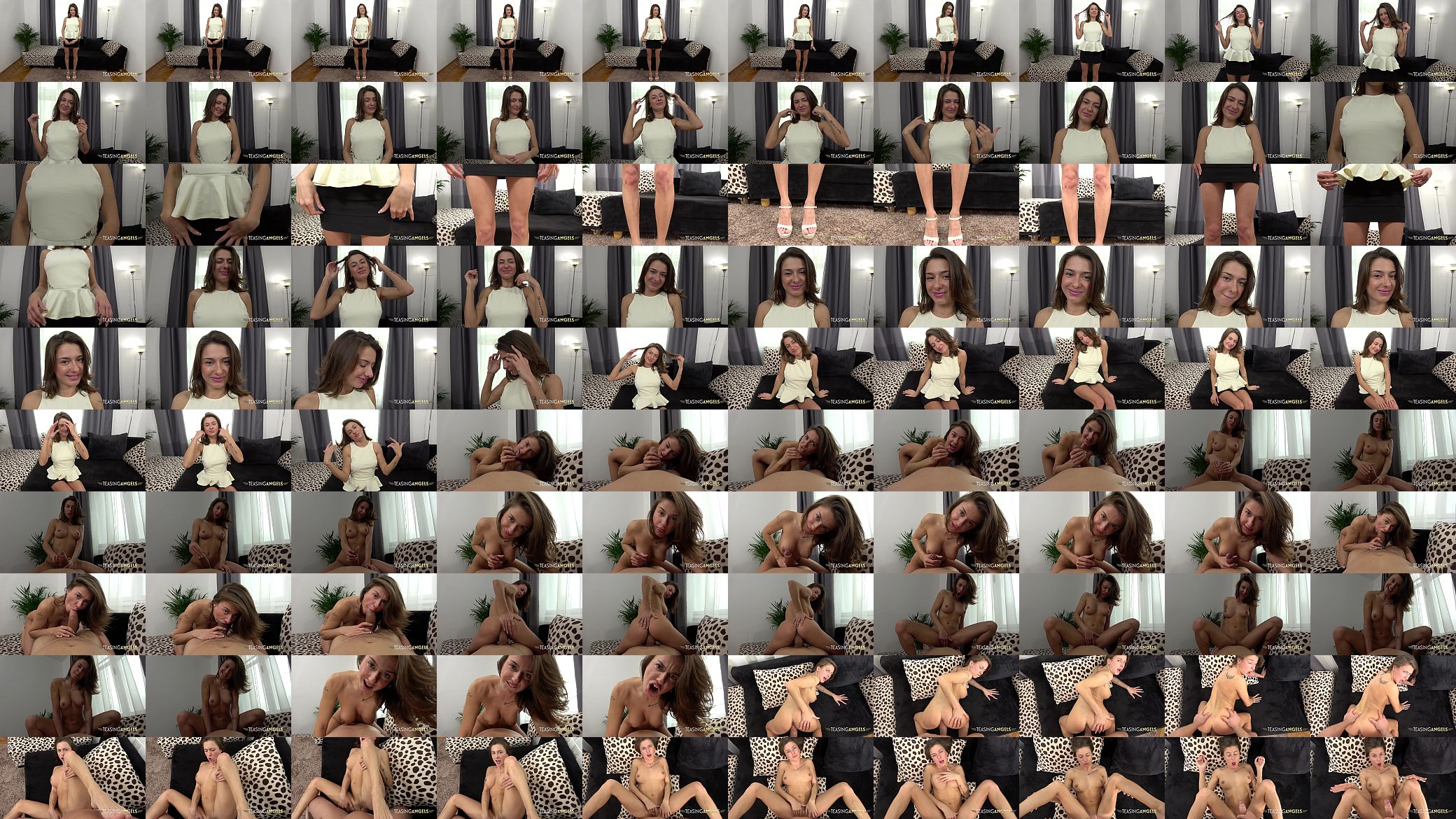 POV of petite brunette bouncing her body on a fat dick 预览图