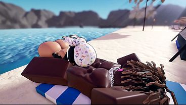 Latina Baddie Gets DESTROYED By BBC On Beach (ROBLOX)