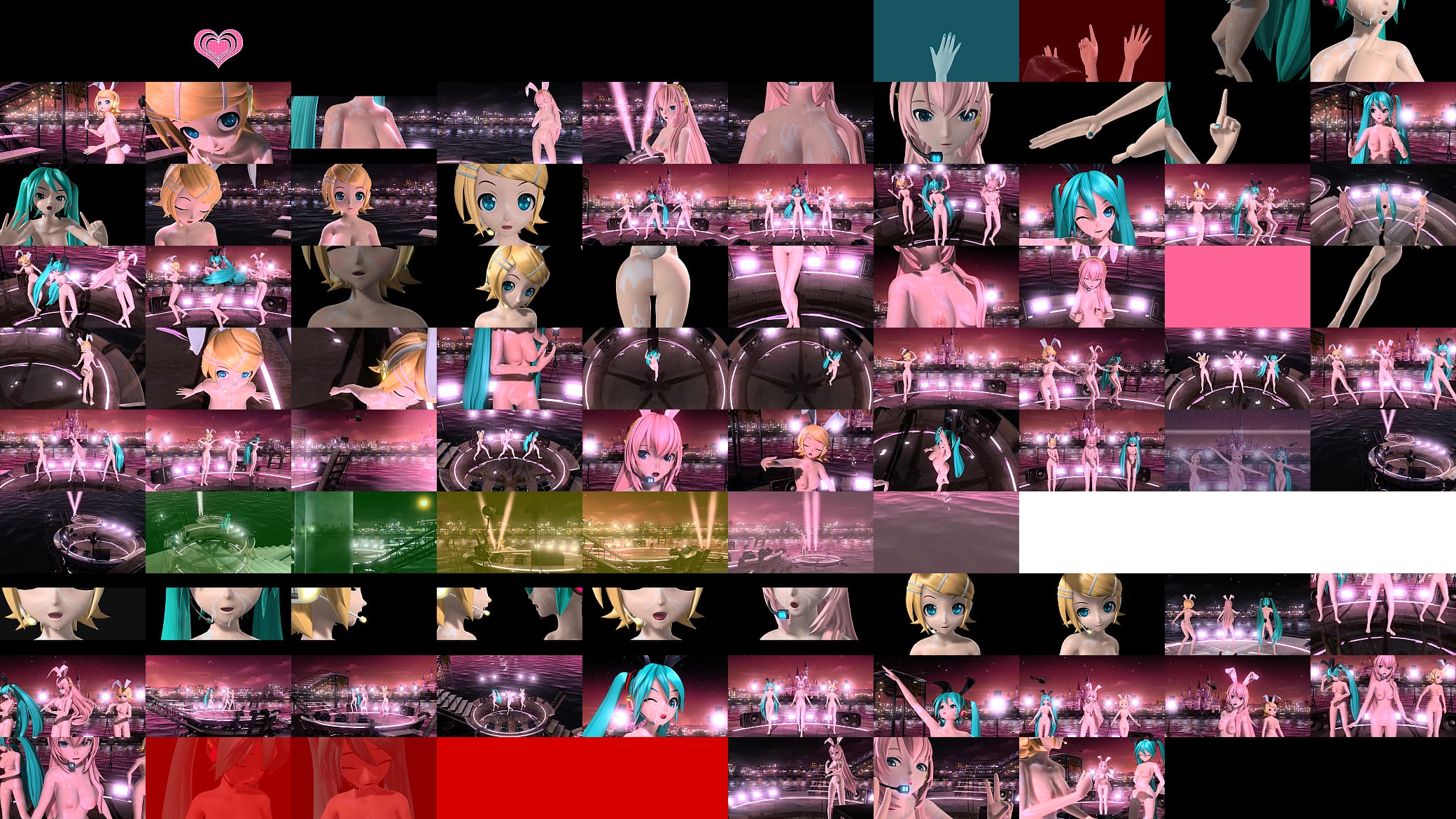 Hatsune Miku, Rin, Luka Pomp and Circumstances Project diva Nude Mod Full Nude Bunny costume 预览图