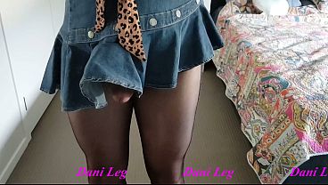 Dany in Nylon Cums on Mirror