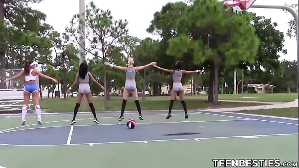 TeenBesties.com - Hot basketball coach teaches girls how to eat pussy properly