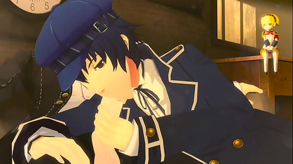 (Persona 4) Naoto gives a blowjob