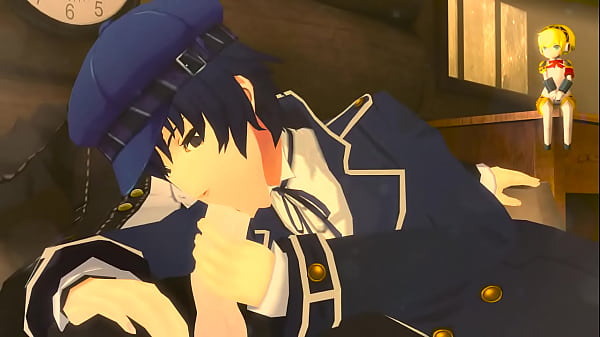 (Persona 4) Naoto gives a blowjob