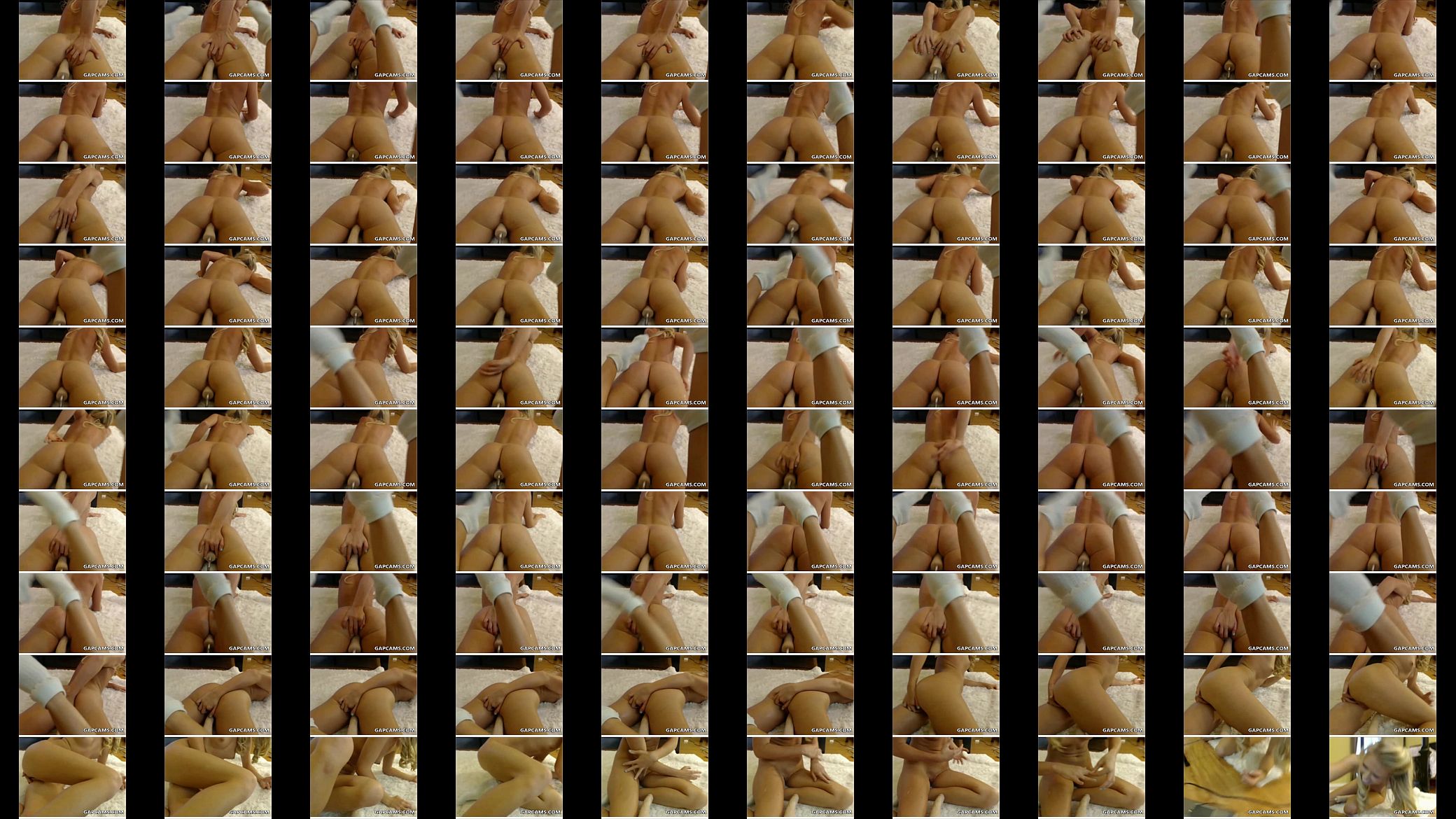 Blond Cums On Fuck Machine While On webcam 预览图