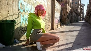a horny chick gave me a blowjob in an alley after her jog ai 