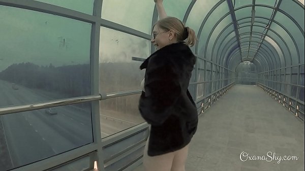 Download Video - Slut in an overpass&period; Winter and summer&period; Butt plug and blowjob