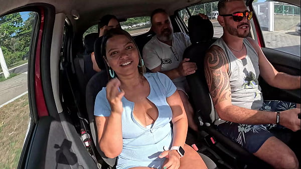 Ted hitched a ride with Mari and Chell and got a young girl in the back seat - Candy Debby