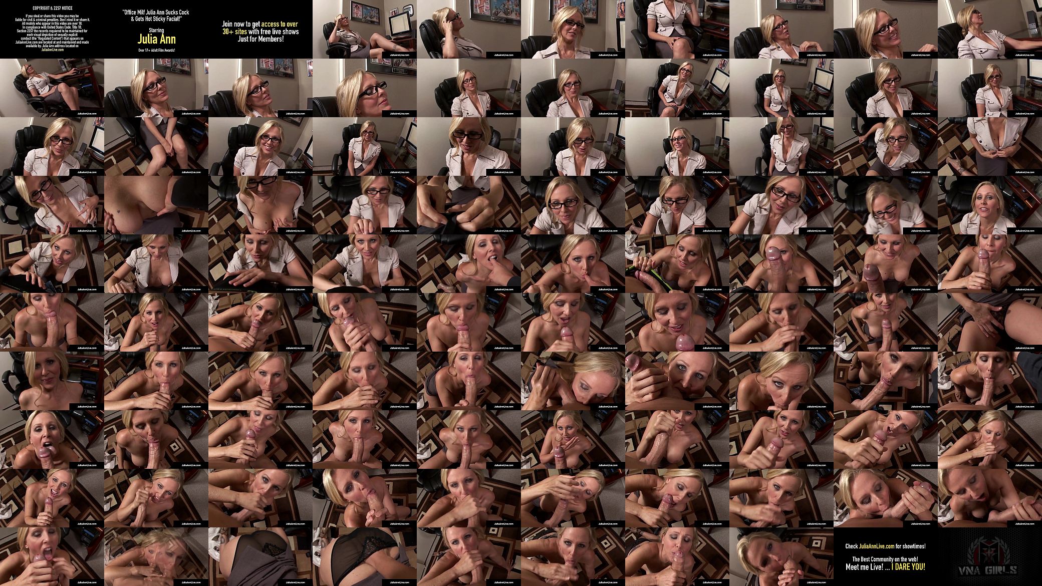 Office Milf Julia Ann Sucks Cock &amp; Gets Hot Sticky Facial! 预览图
