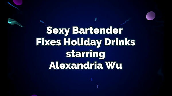 Sexy Bartender Fixes Holiday Drinks