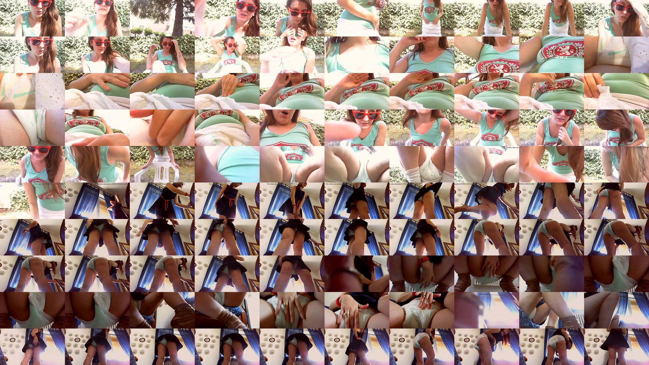 In the garden your slutty stepmother shows you her dirty feet and her big dirty diaper 预览图