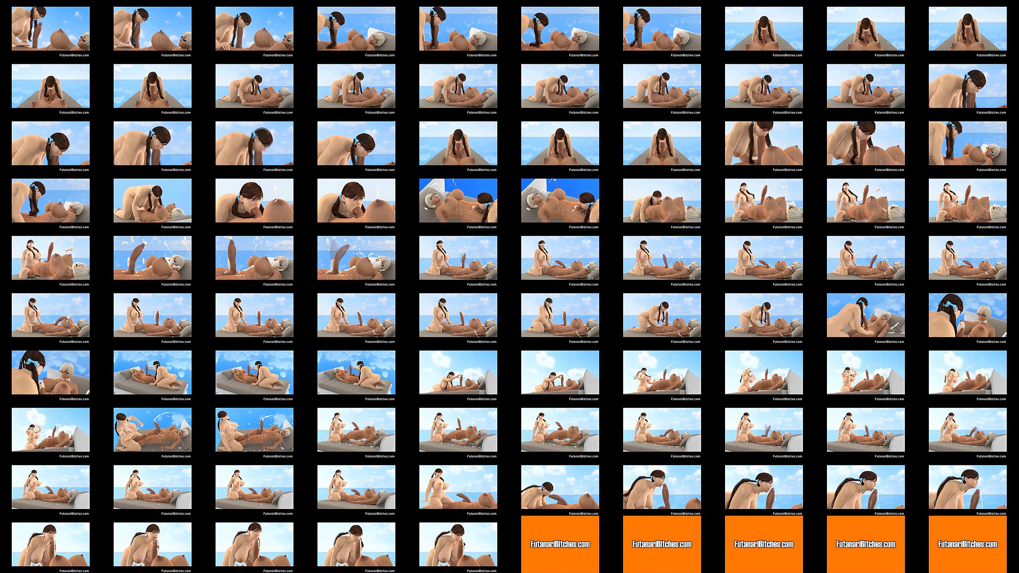 3D Futanari Monster Cock Cumshots! 预览图