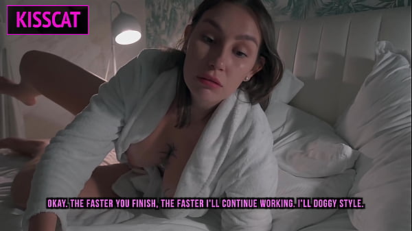 Download Video - S2E5&colon; Step mom helps to cum step son in share bed while working till get pussy creampie and facial