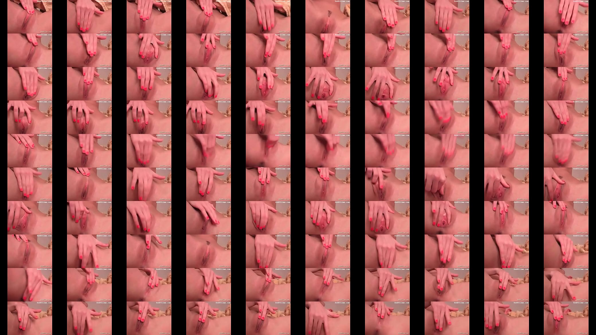 Horny Girlfriend rubbing her pussy - ExGfFilms.com 预览图