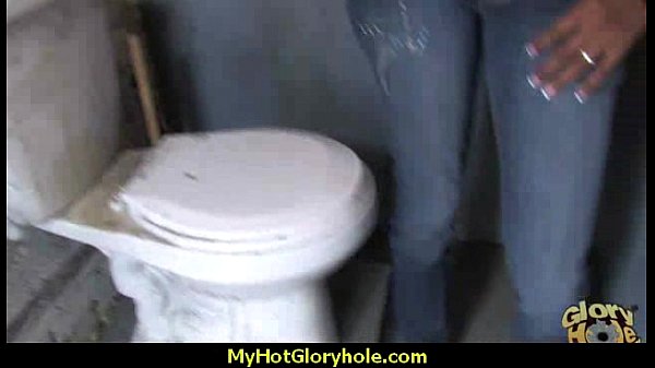 Ebony sloppy gloryhole blowjob 20