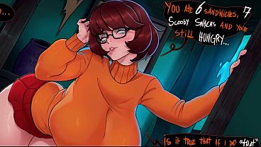 Velma, after making a deal, turned to her side, he thrust deep inside her, and then she gave him a great blowjob, until she discovered a small problem!