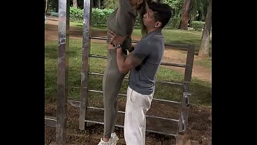 I fucked this delicious, slutty married woman in front of her cuckolded husband. The big-dicked personal trainer is going to give the slutty married woman a workout and then fuck her.