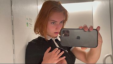 Risky fuck on the plane - I'm now in the Mile-High Club!
