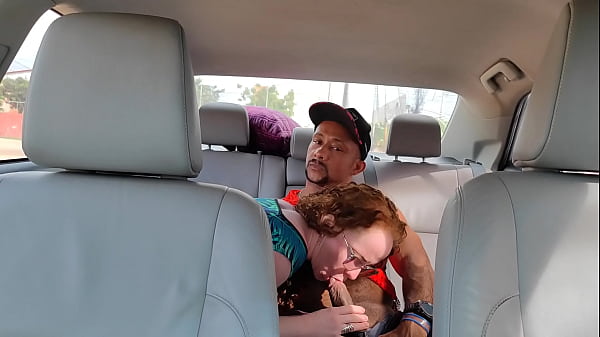 naughty girl can't stand seeing a car and falling for the guy's dick