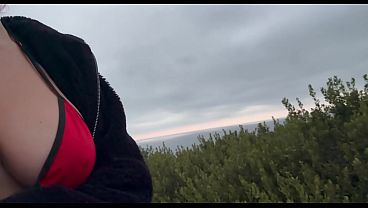 Artemisia Love sexy Saturday afternoon hiking sesh in the nature big juicy boobs close up fetish