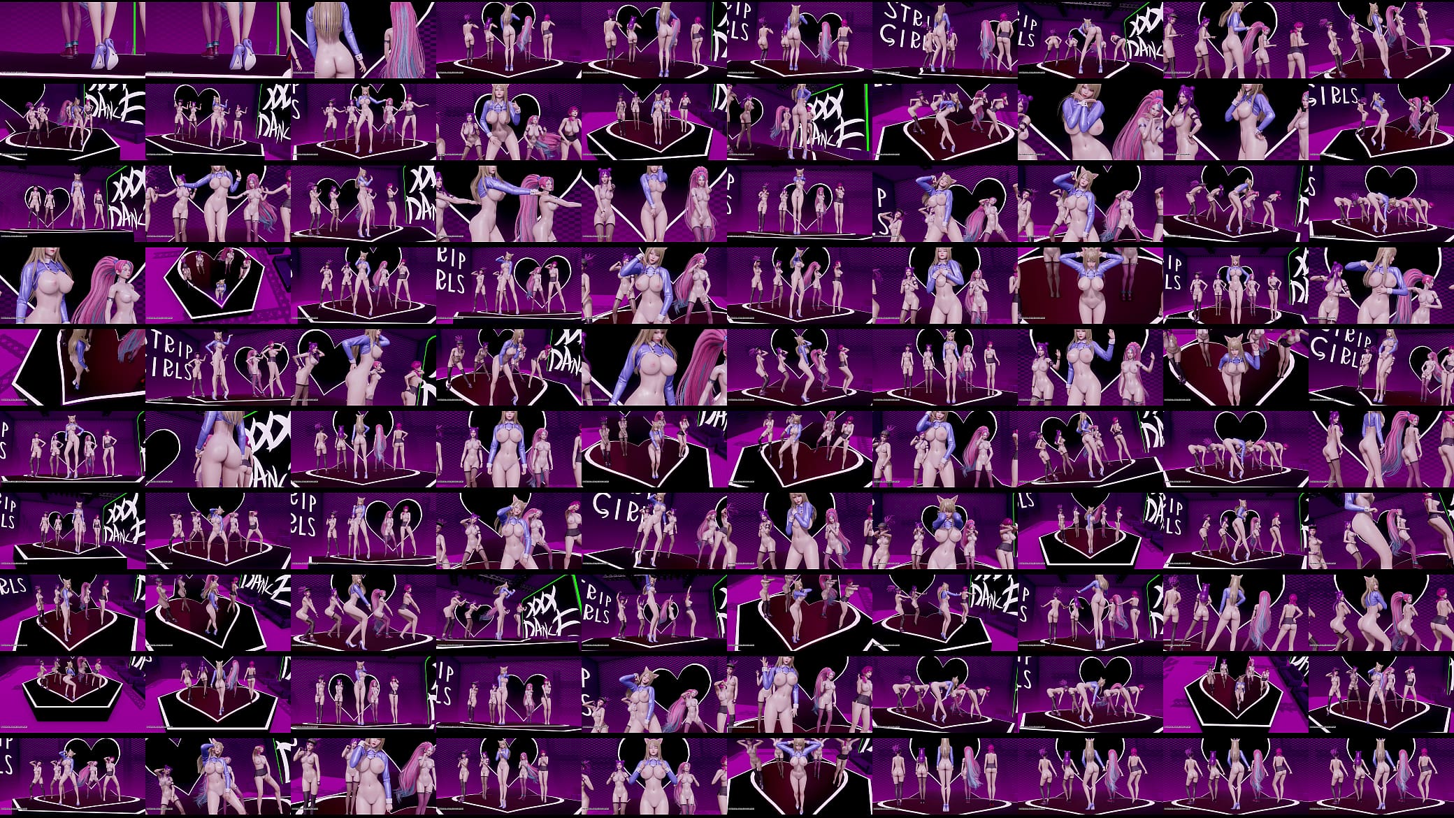 [MMD] TAHITI - Phone Number Kpop Naked Dance Ahri Akali Kaisa Evelynn Seraphine Hot Dance KDA 4K 60FPS 预览图
