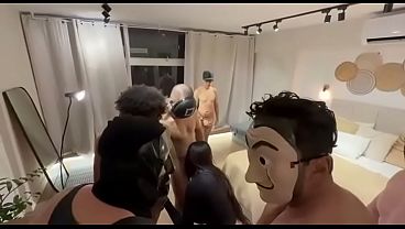 Greedy slut taking dick from 6 guys. We ate her pussy, drooling and calling for the next one.