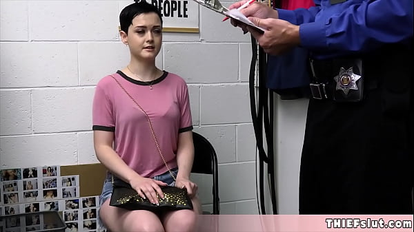 Download Video - Cute short haired Jade caught shoplifting and now its time for the mall cop to punish that pussy