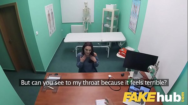 Fake Hospital Swallowing doctors hot cum helps soothe babes throat
