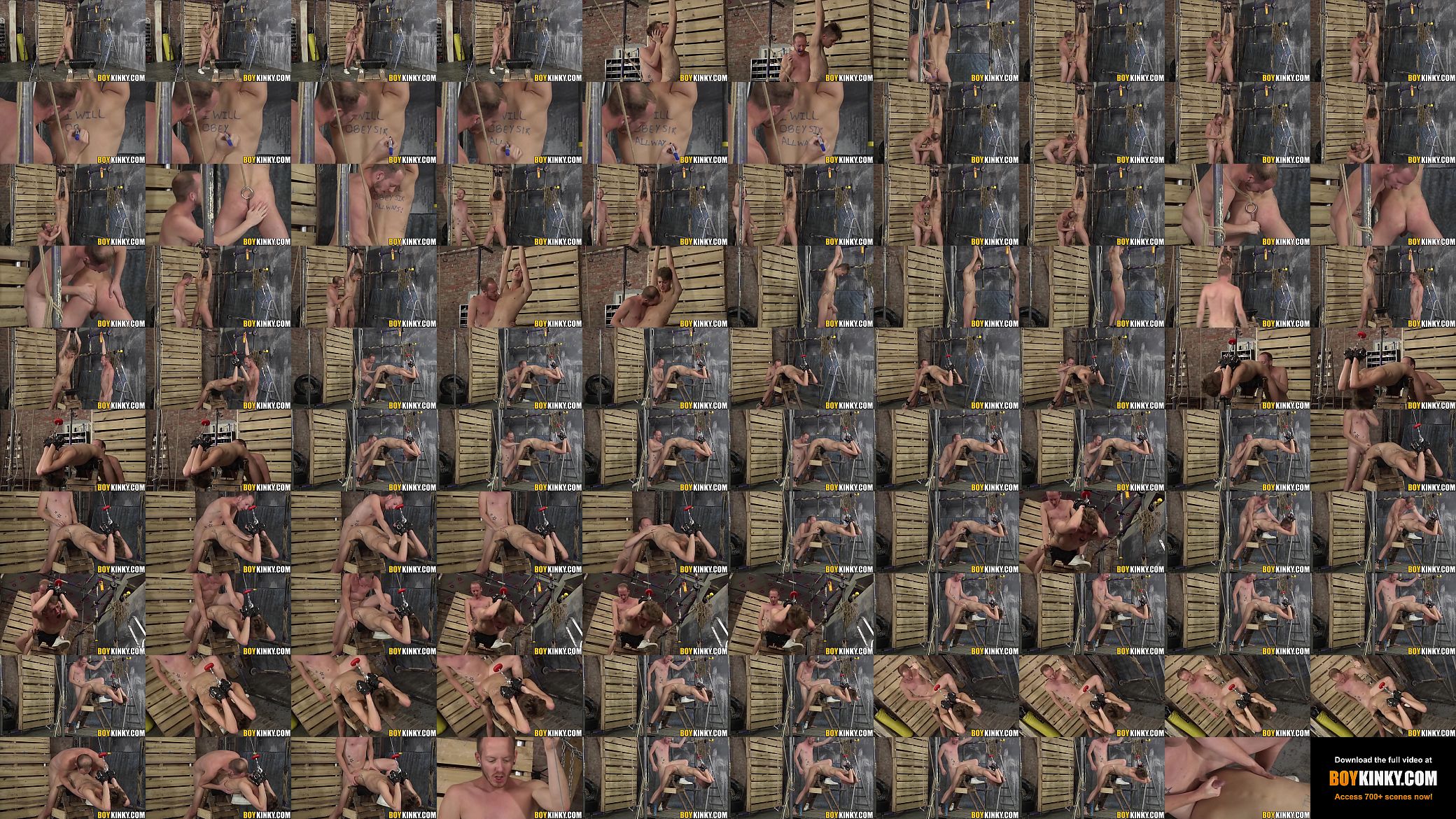 Rough anal drilling with roped twink who is bent over 预览图